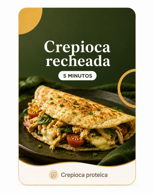 Crepioca recheada, referência visual apresentada no guia
